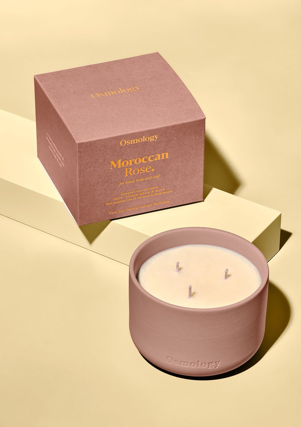 Moroccan Rose Scented Triple Wick Candle