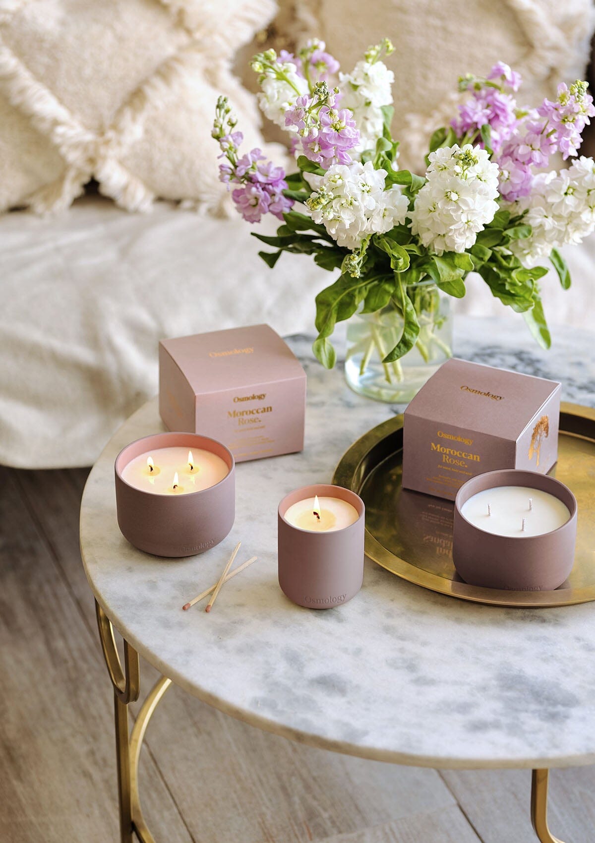 Moroccan Rose Scented Triple Wick Candle