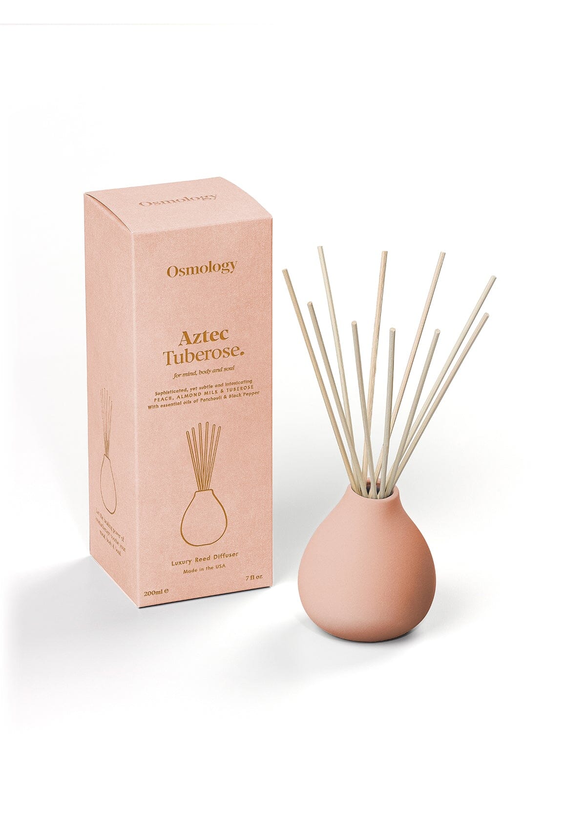 Aztec Tuberose Reed Diffuser - Peach Almond Milk and Tuberose