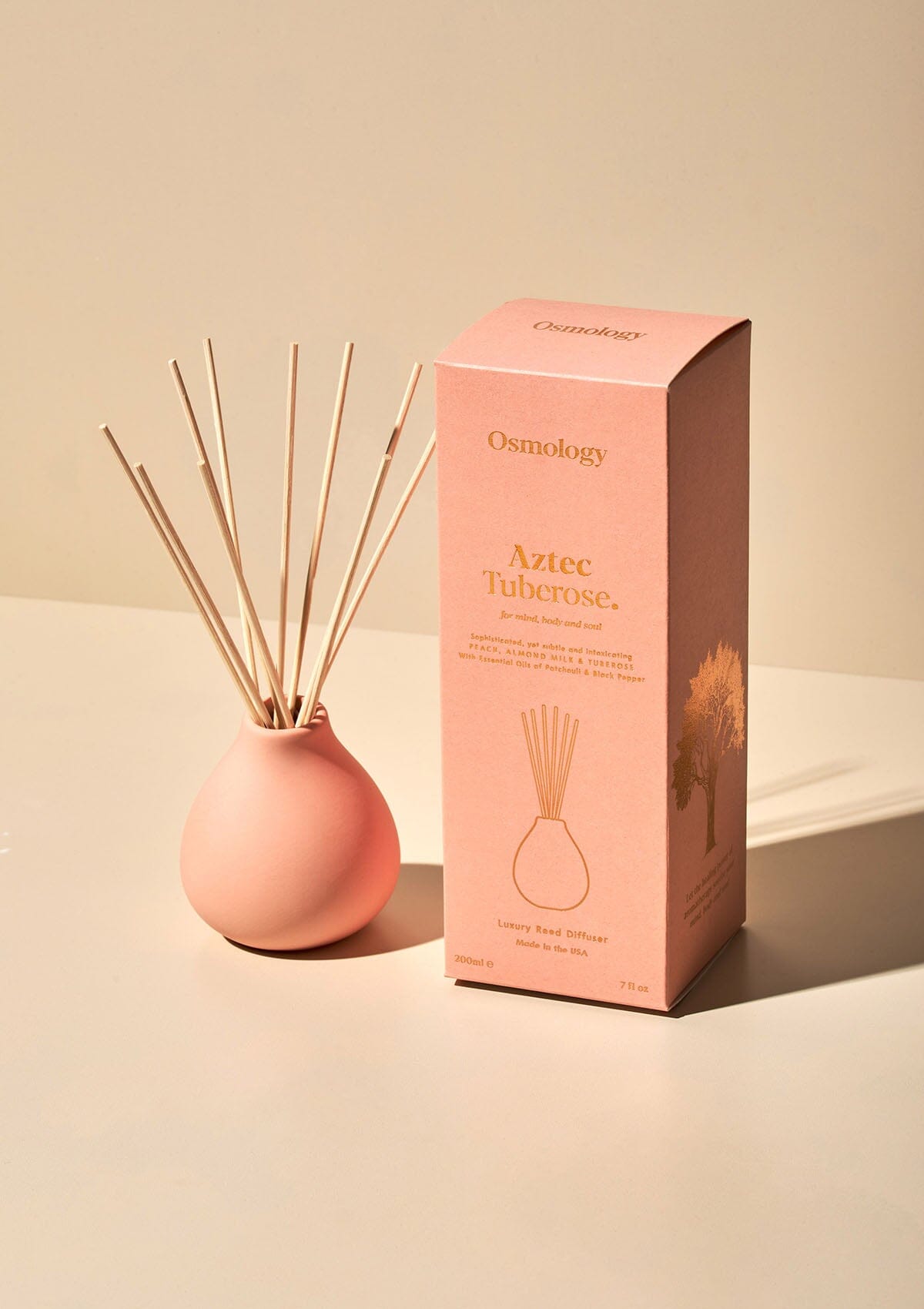 Aztec Tuberose Reed Diffuser - Peach Almond Milk and Tuberose